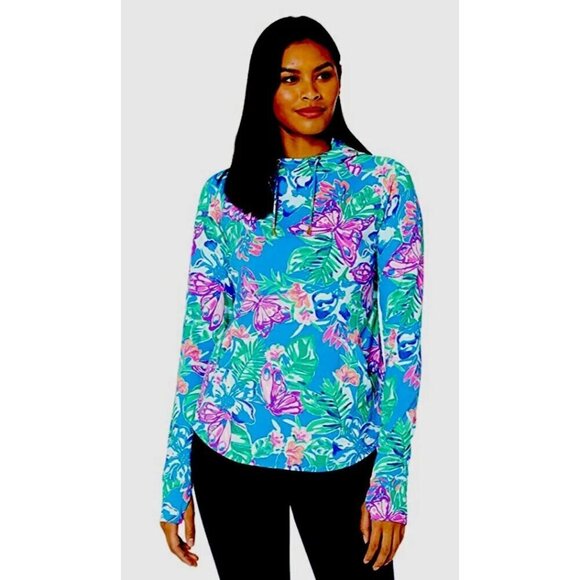 Lilly Pulitzer UPF 50+ Chilly Lilly Lilblock popover XS Hooded Face Mask XXS - Picture 1 of 9